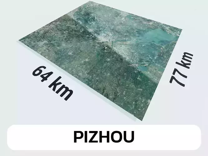 Pizhou China City Landscape 3D Model