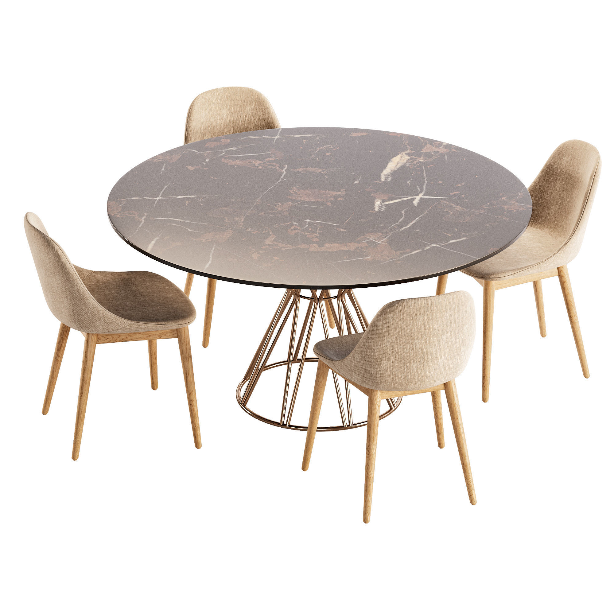 Dining Set 31 3D model_5