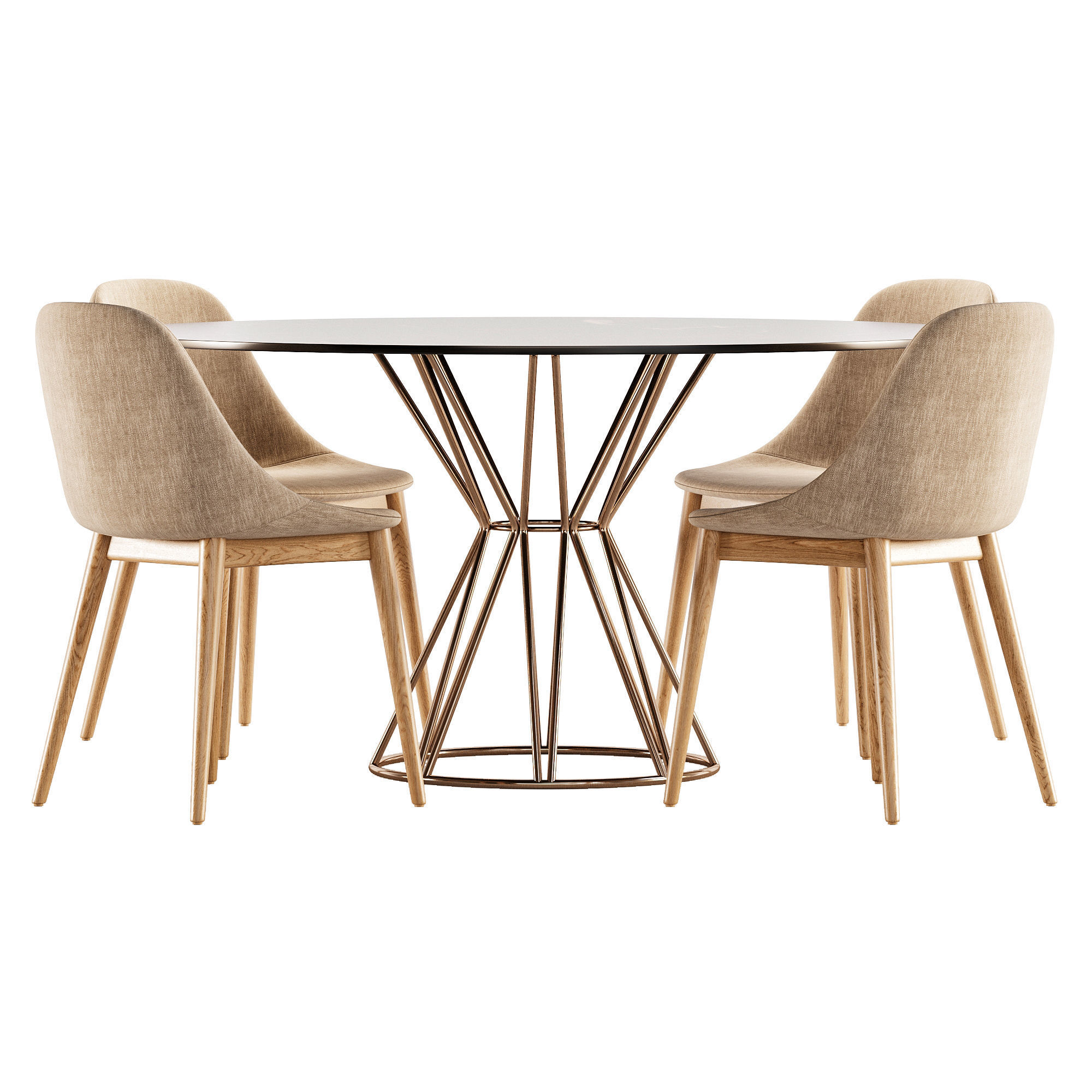 Dining Set 31 3D model_4