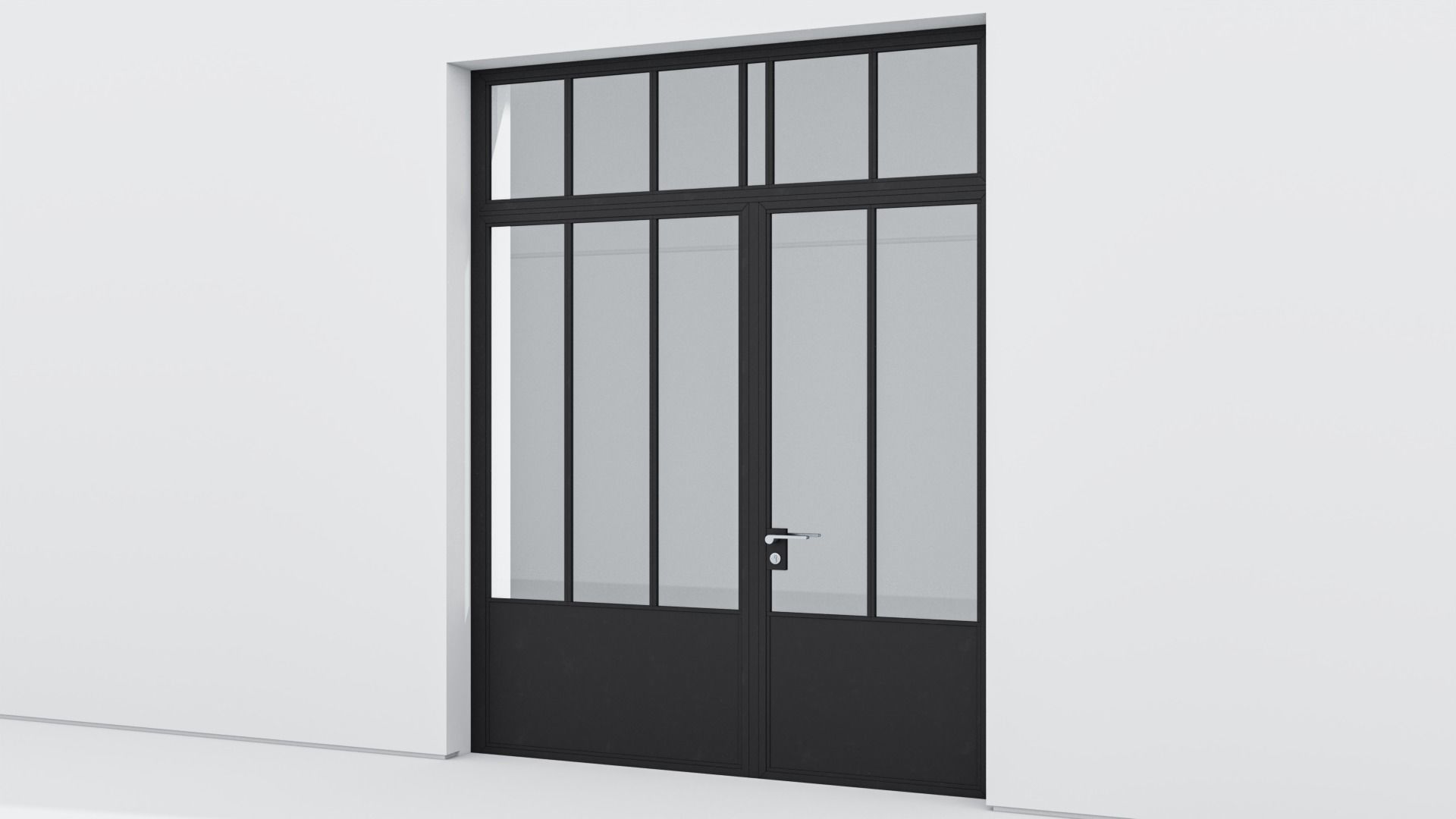 Aluminium door 217 3D model_2