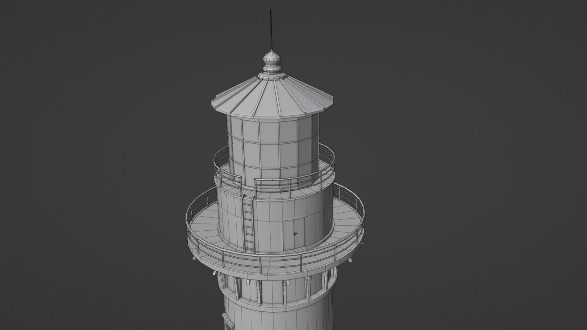 Lighthouse Low-poly 3D model_8