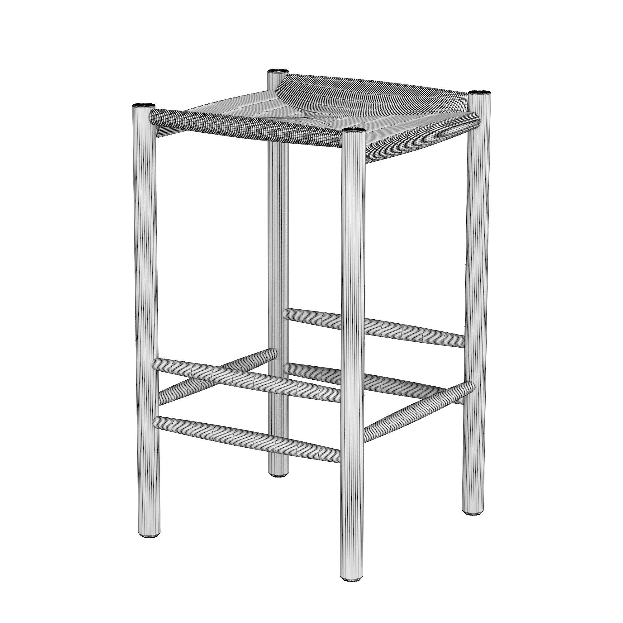 Olsen Timber Bar Stool 3D model_4