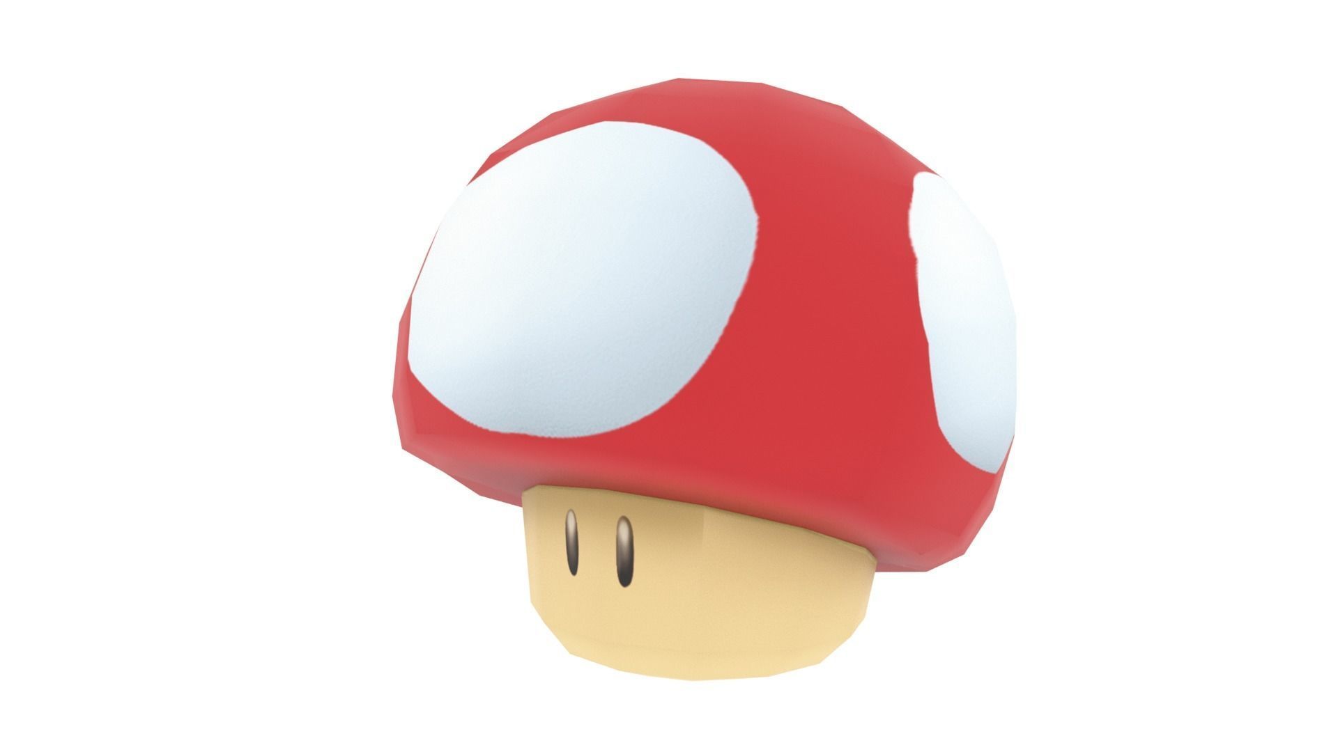SuperMario Mushroom Low-poly 3D model_1