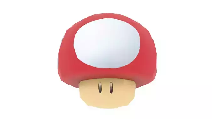 SuperMario Mushroom Low-poly 3D model