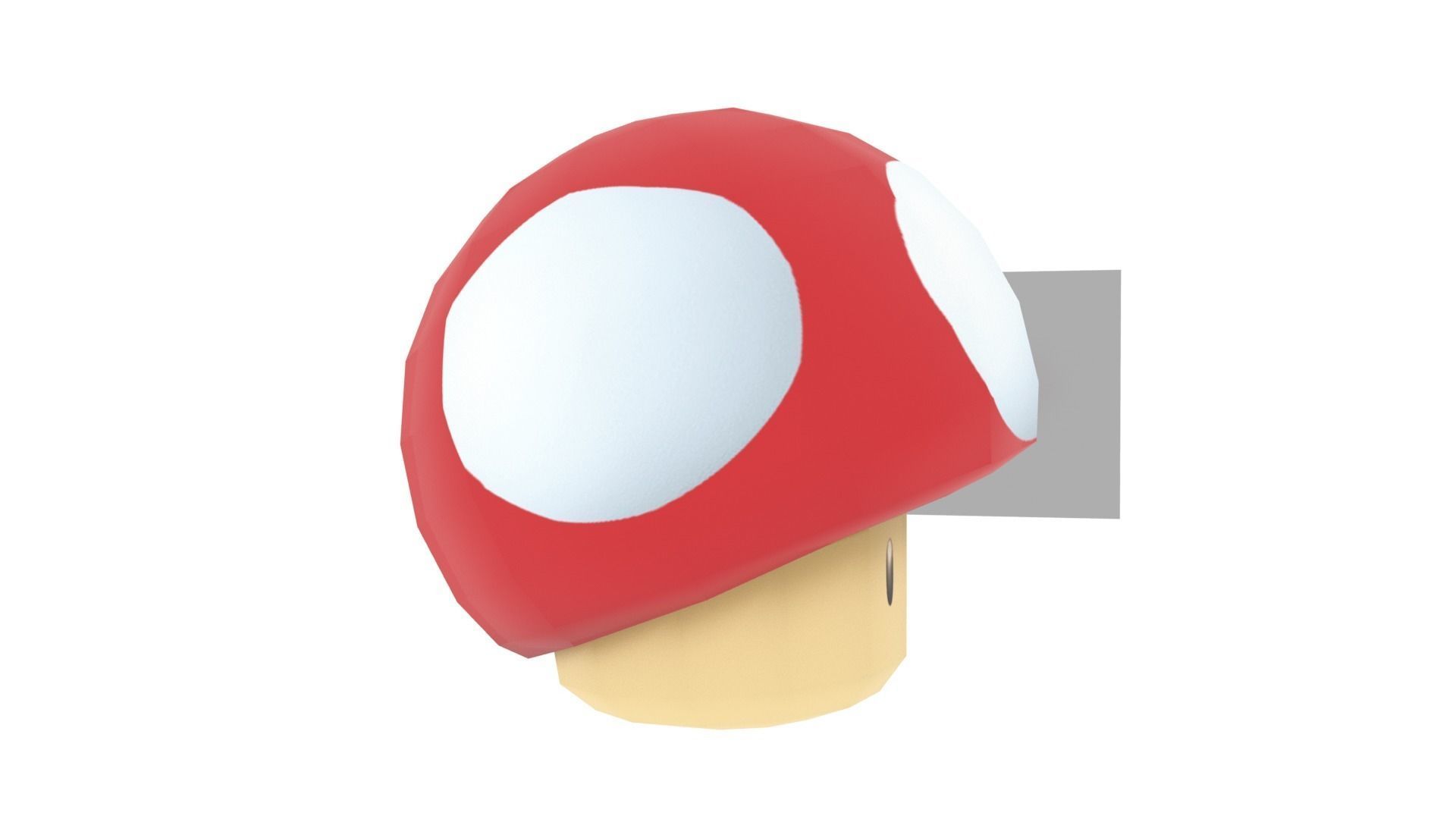 SuperMario Mushroom Low-poly 3D model_4