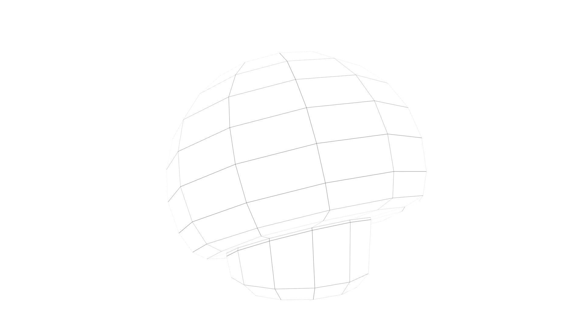 SuperMario Mushroom Low-poly 3D model_23