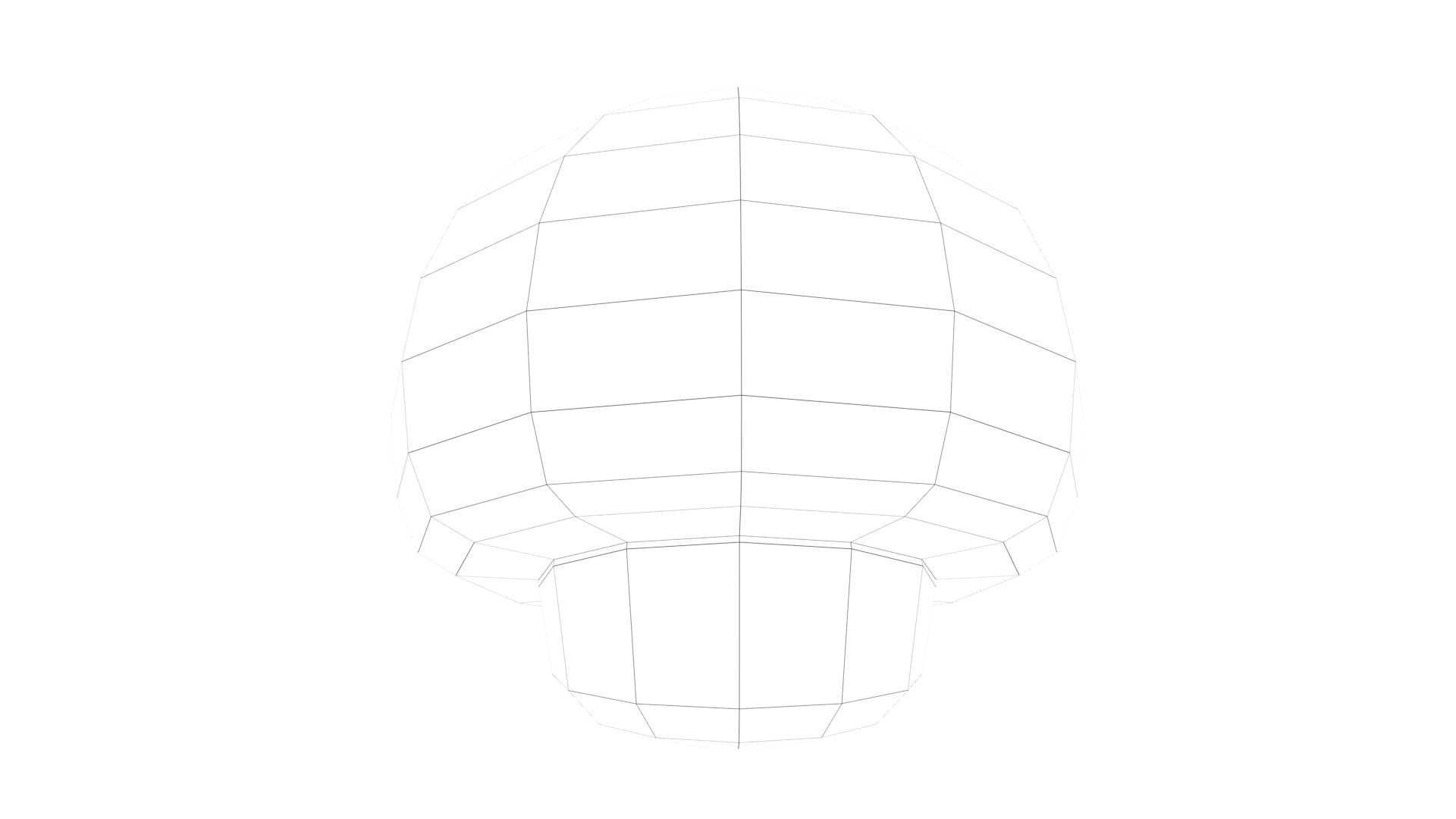 SuperMario Mushroom Low-poly 3D model_18