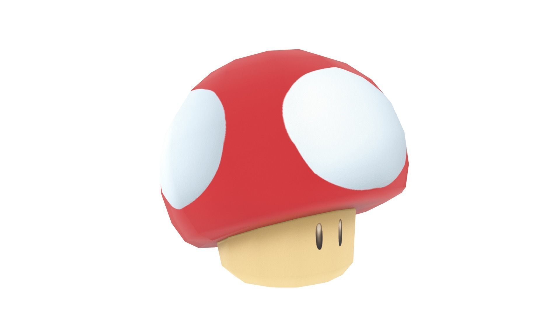 SuperMario Mushroom Low-poly 3D model_5