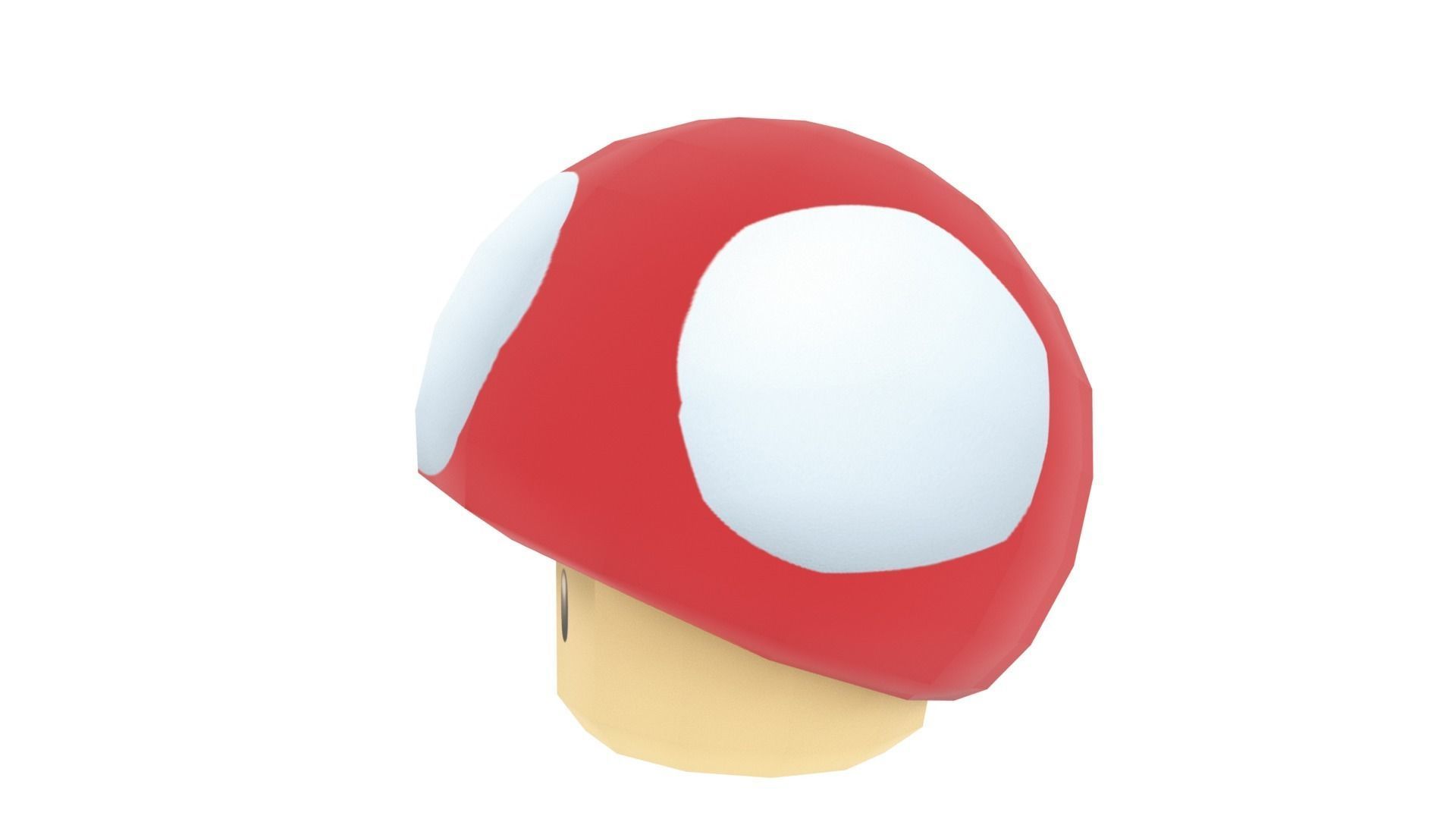 SuperMario Mushroom Low-poly 3D model_2