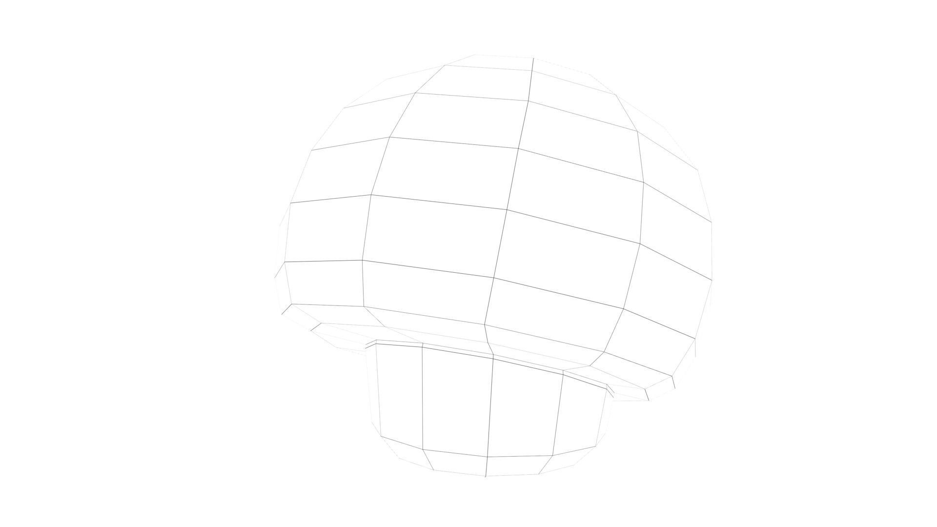 SuperMario Mushroom Low-poly 3D model_19