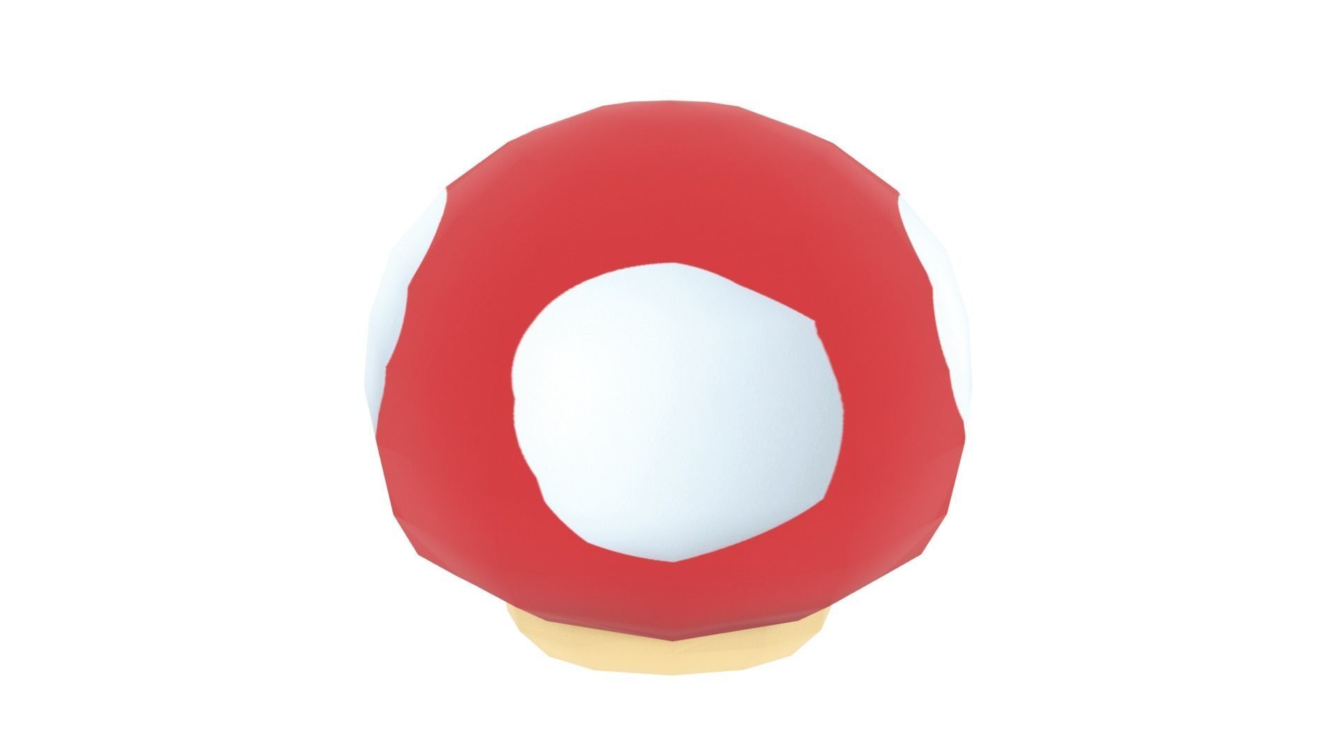 SuperMario Mushroom Low-poly 3D model_3