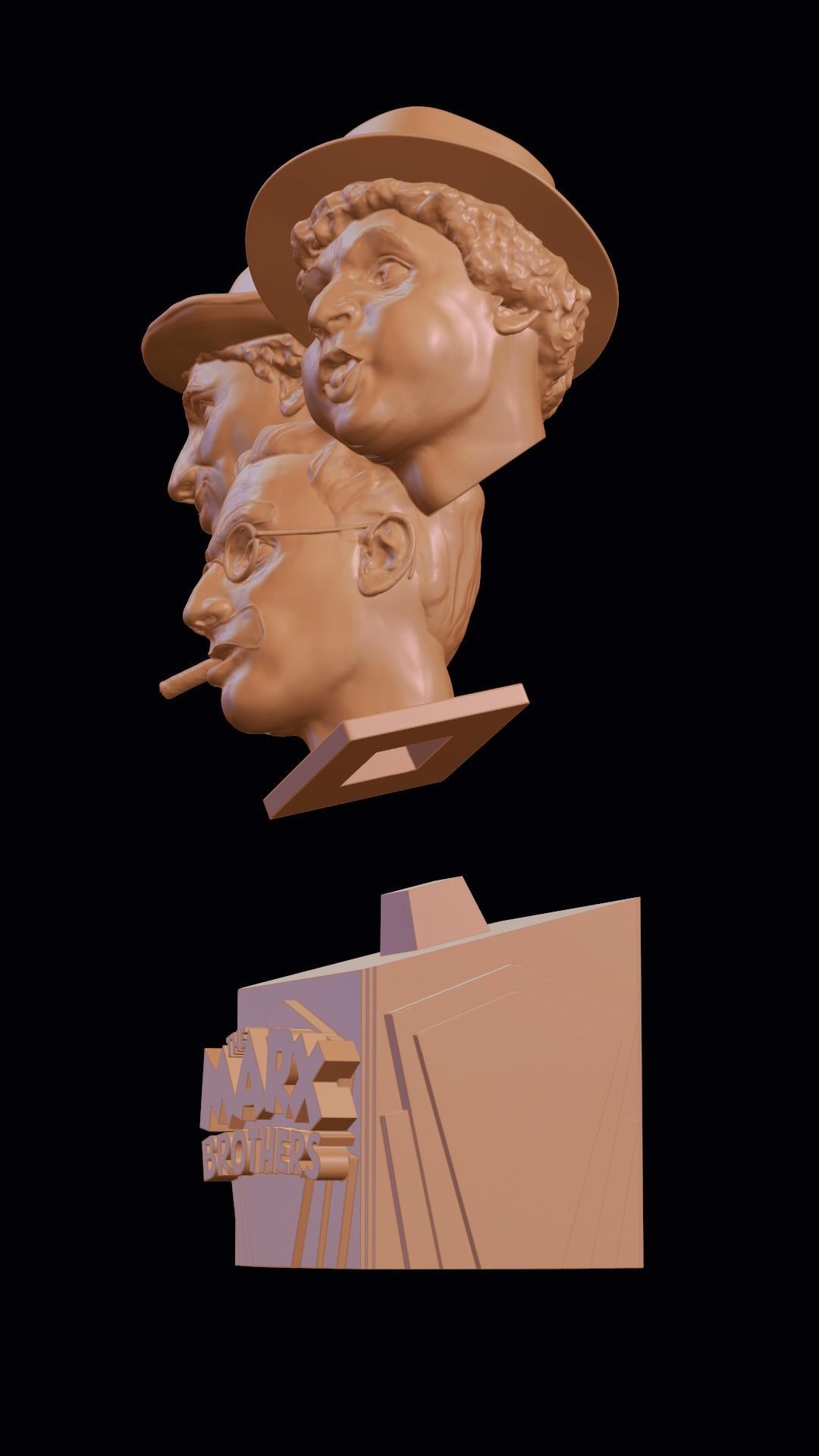 Marx Brothers - 3D sculpture 3D print model_5
