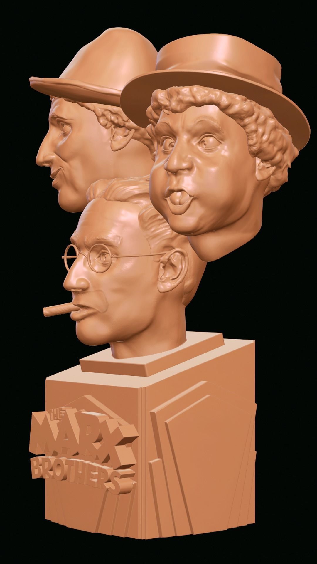 Marx Brothers - 3D sculpture 3D print model_3