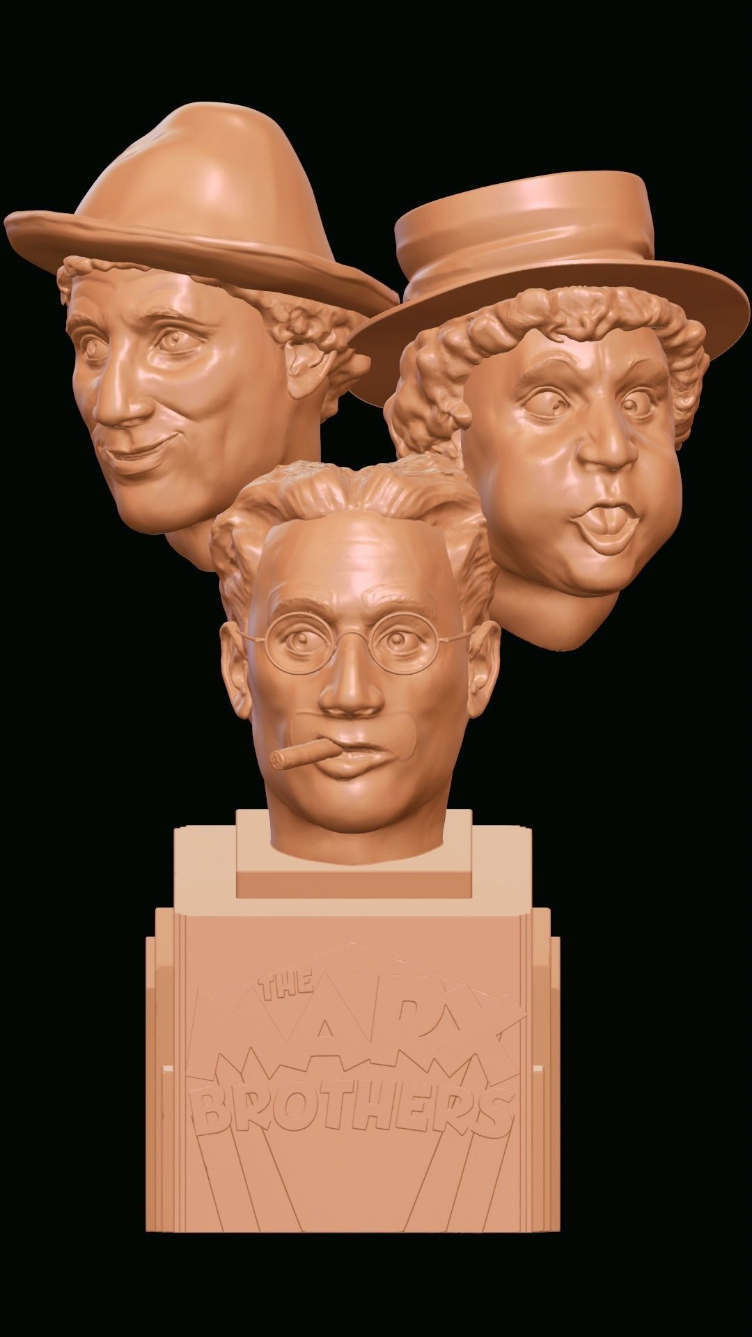 Marx Brothers - 3D sculpture 3D print model_1