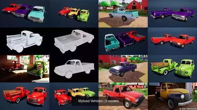Stylized Vehicles 3D Model Collection