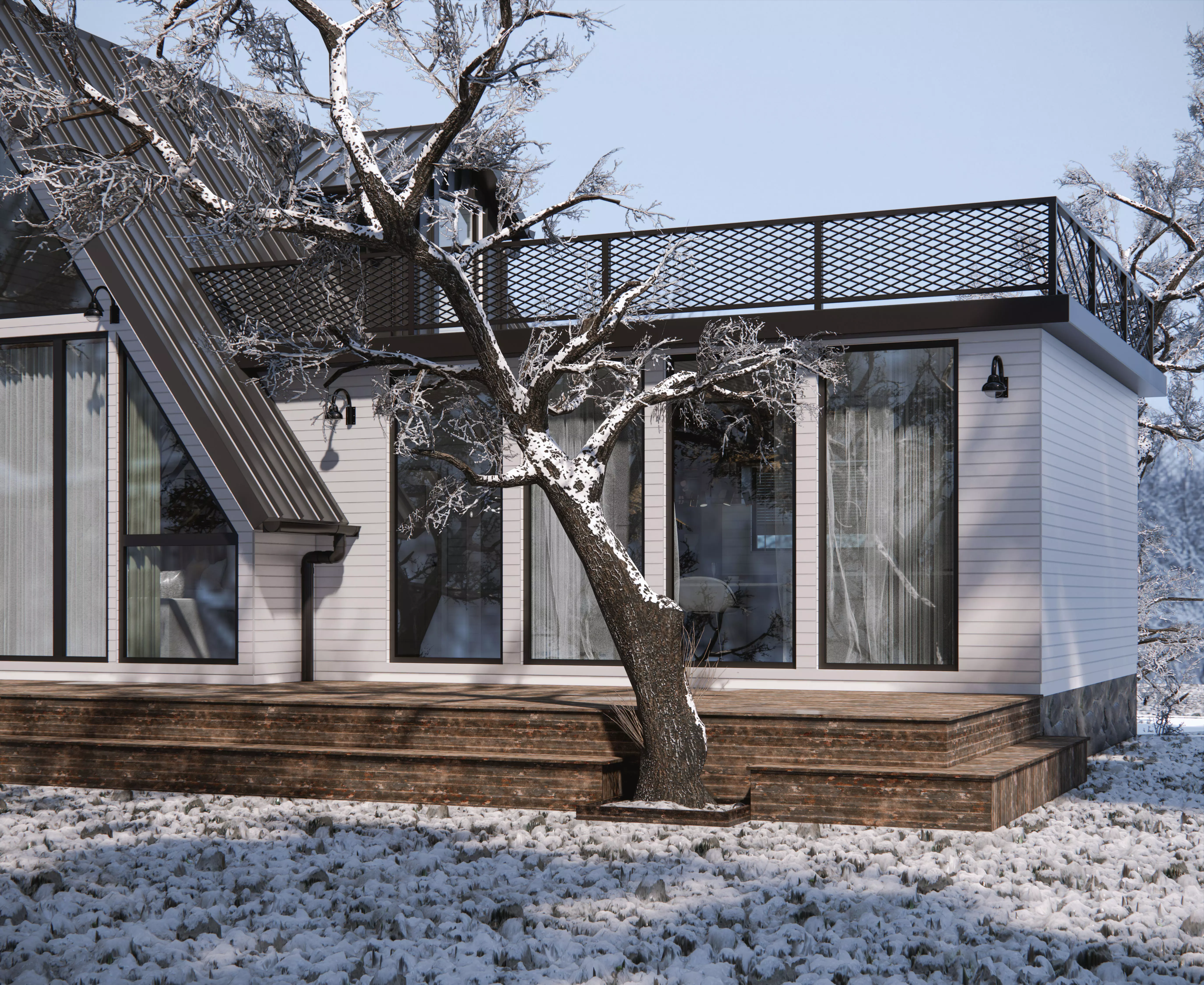 sketchup  enscape Low-poly 3D model_0