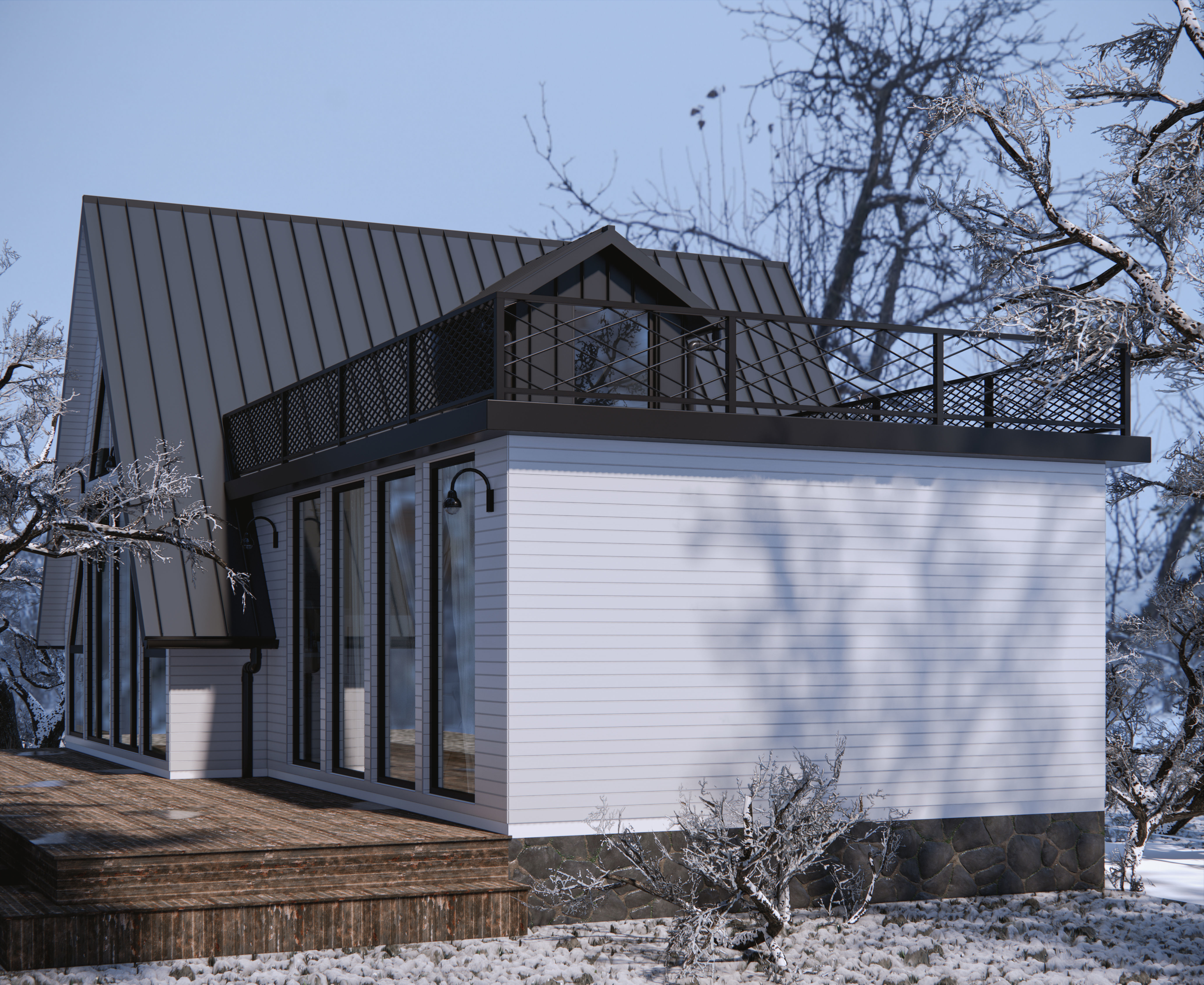 sketchup  enscape Low-poly 3D model_2