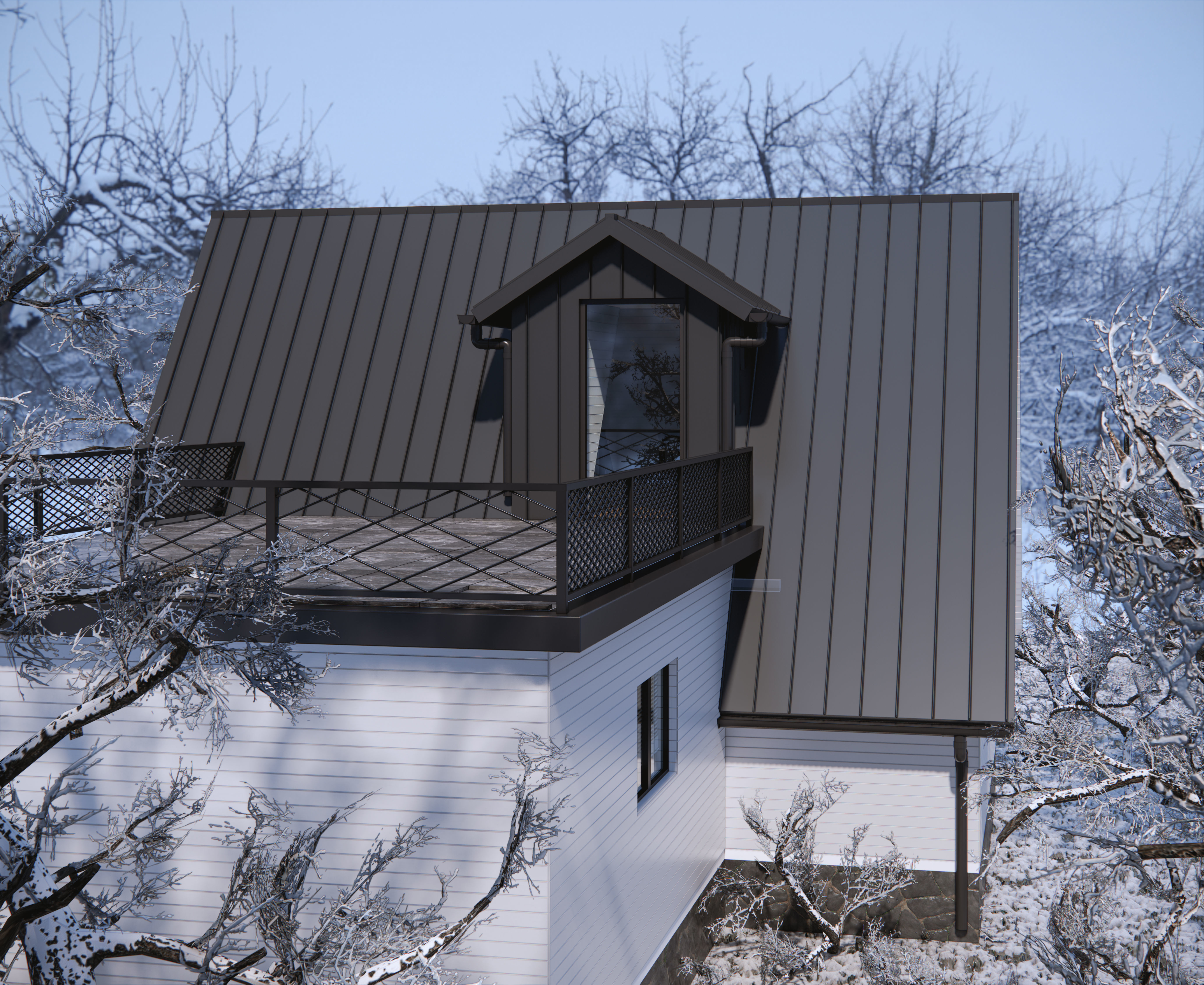 sketchup  enscape Low-poly 3D model_4