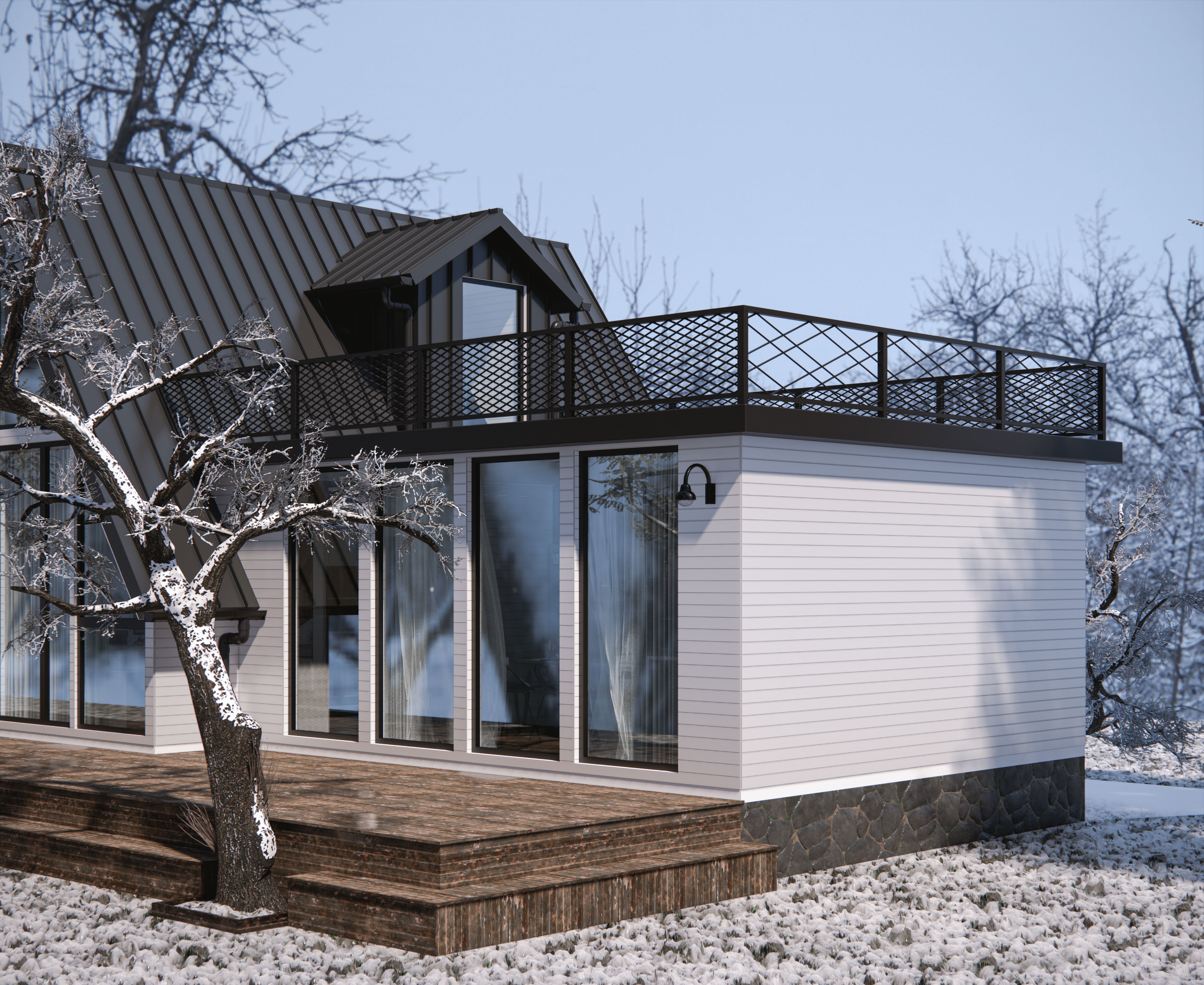 sketchup  enscape Low-poly 3D model_1