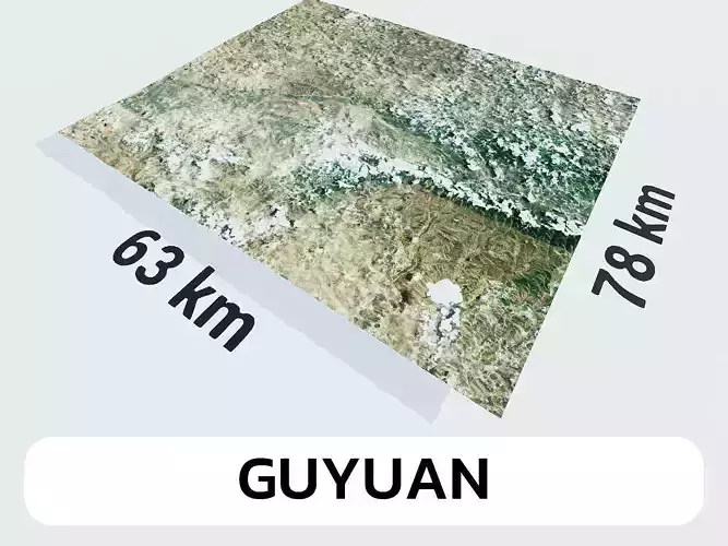 Guyuan China City Landscape 3D Model