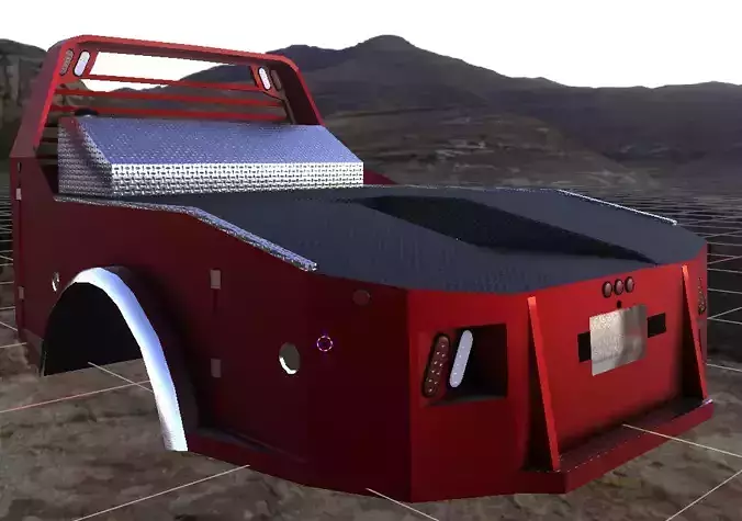 Western Hauler Flat Bed Low-poly 3D model