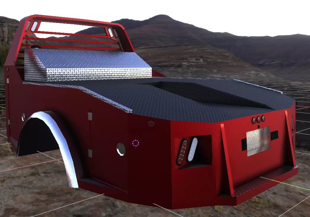 Western Hauler Flat Bed Low-poly 3D model_0