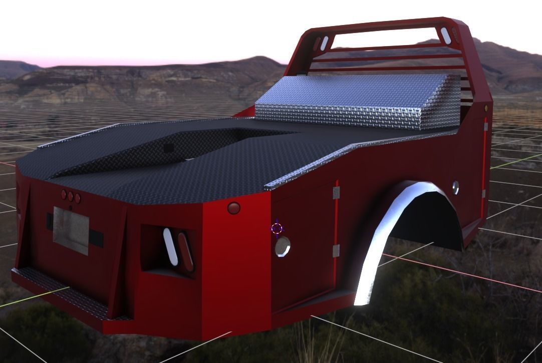 Western Hauler Flat Bed Low-poly 3D model_1