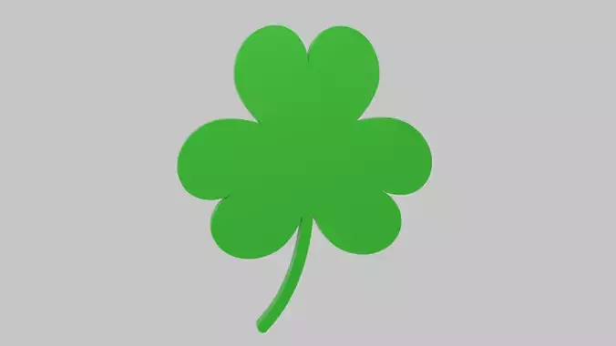 Clover shamrock leaf Low-poly 3D model