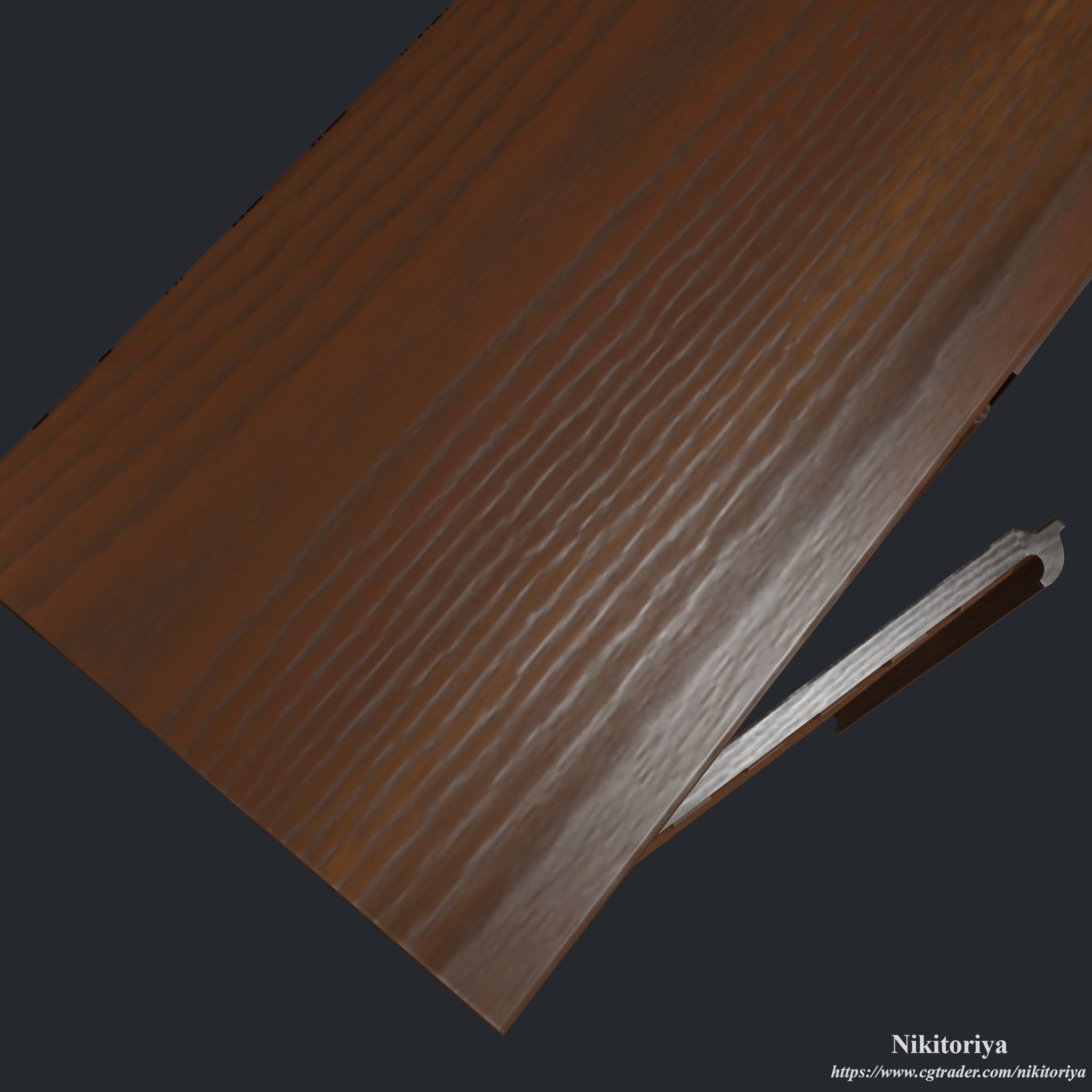 Bedroom Dresser - Chest of 3 Drawers and 2 Doors 3D model_17