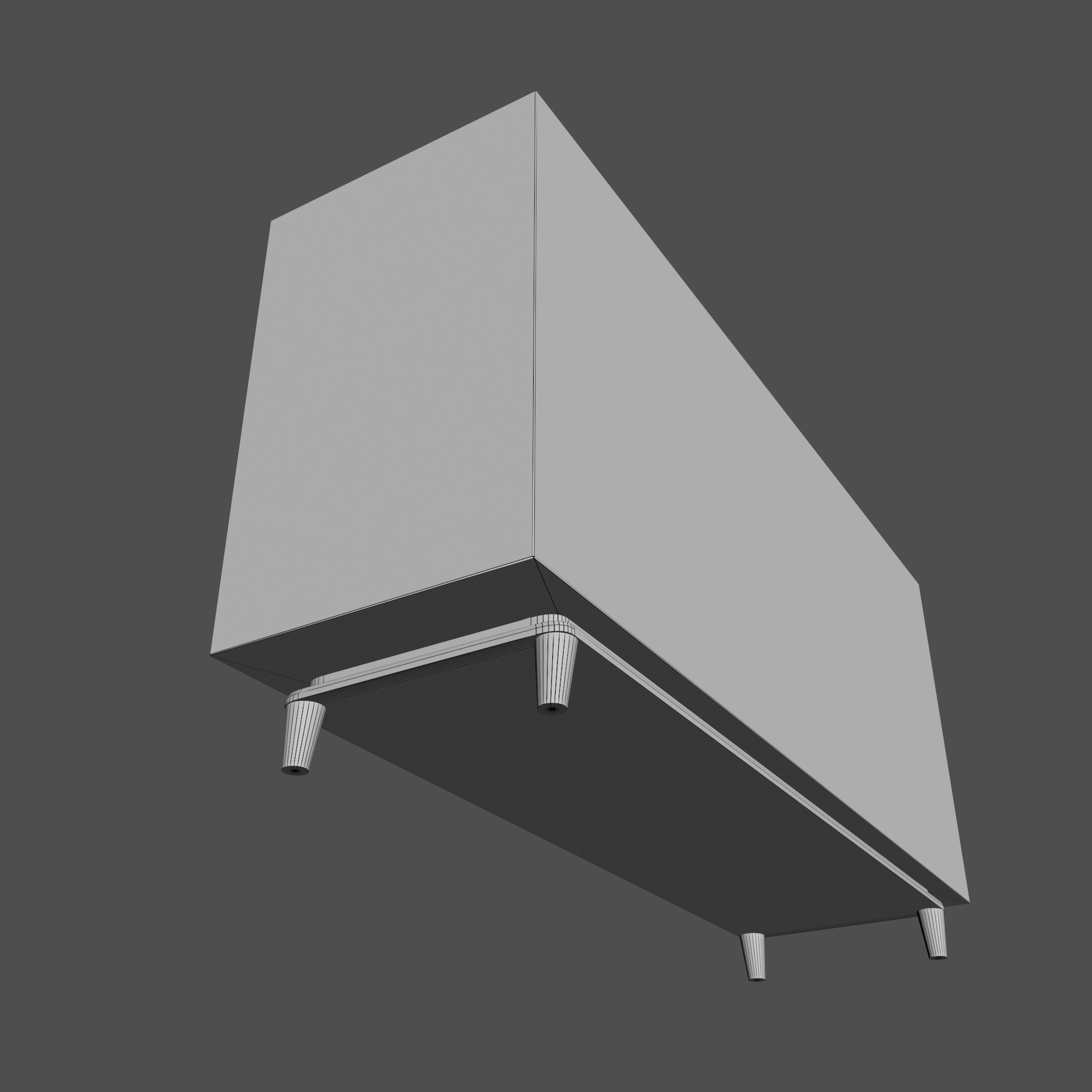 Bedroom Dresser - Chest of 3 Drawers and 2 Doors 3D model_20