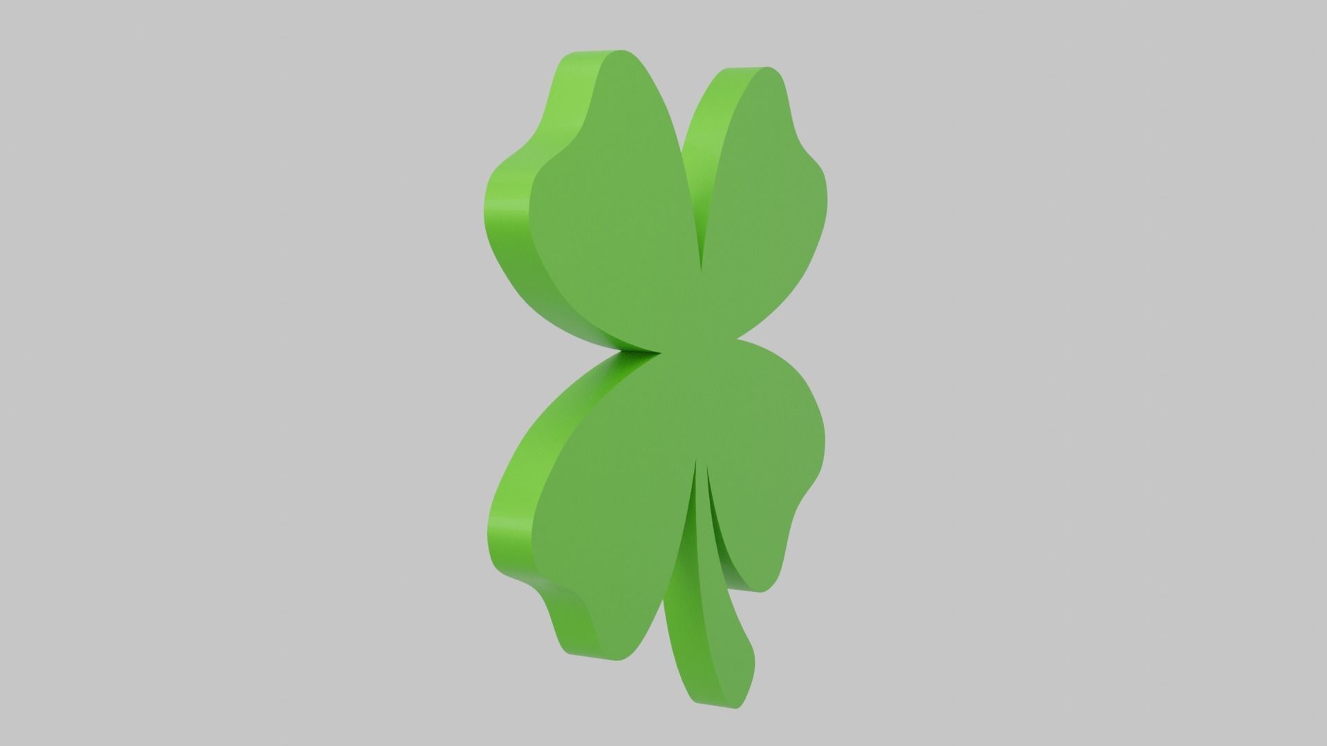 Clover Icon Low-poly 3D model_5