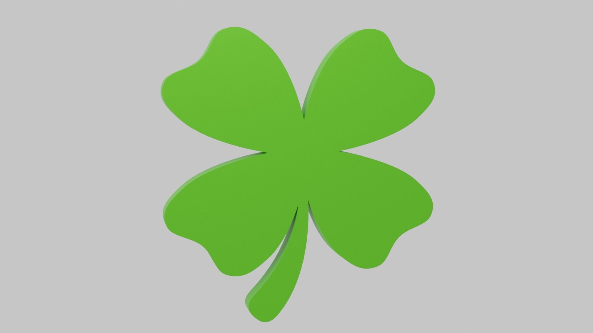 Clover Icon Low-poly 3D model_19