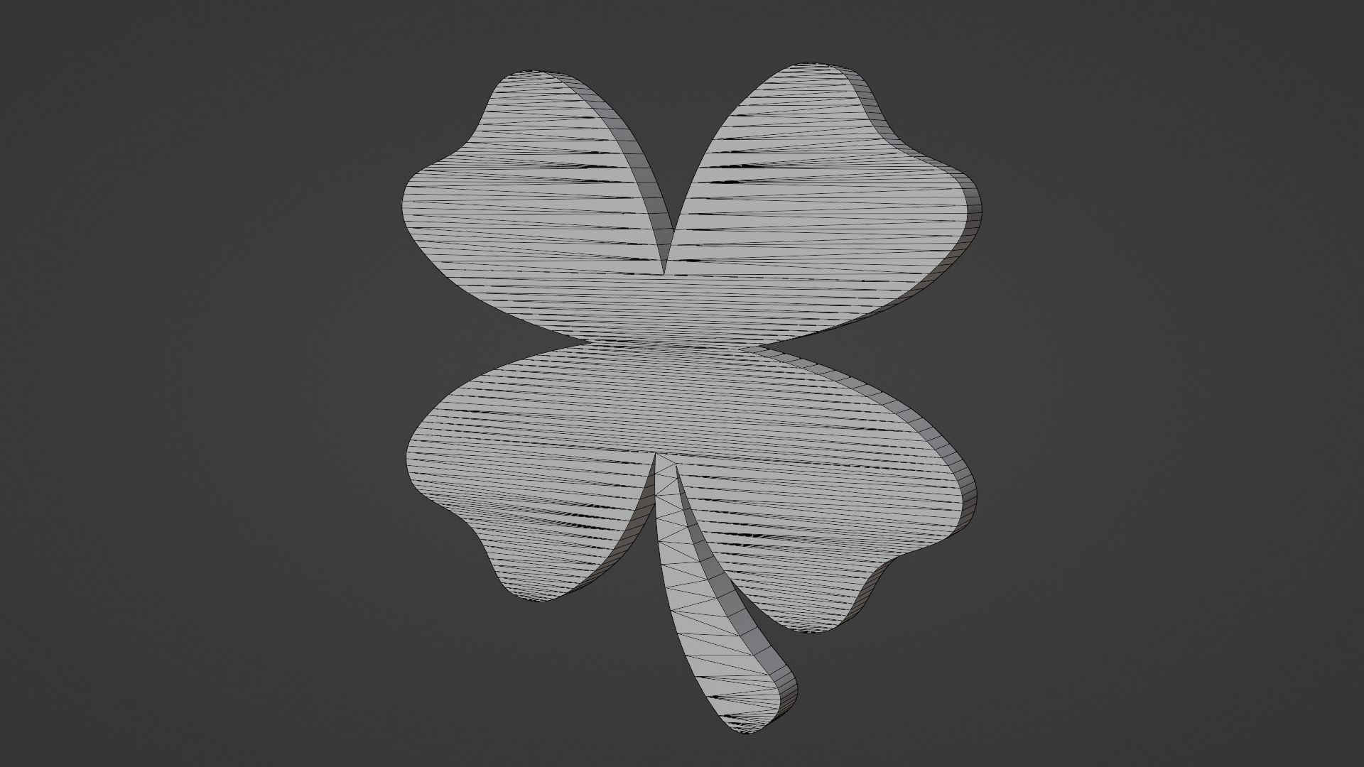 Clover Icon Low-poly 3D model_10