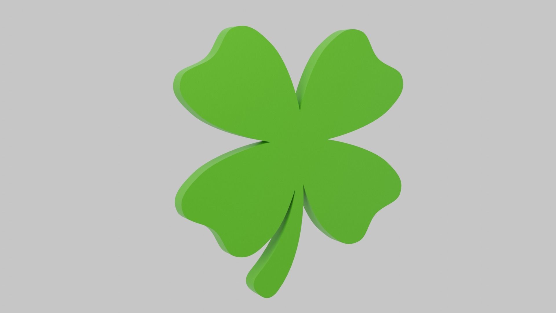 Clover Icon Low-poly 3D model_18