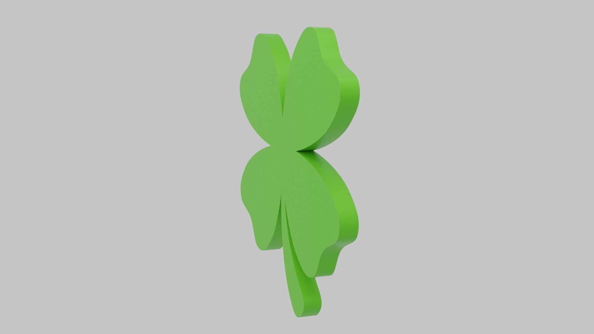 Clover Icon Low-poly 3D model_16