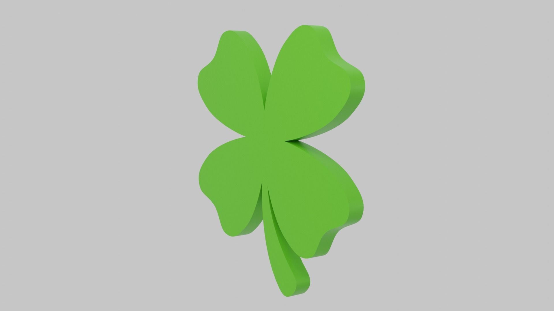 Clover Icon Low-poly 3D model_15