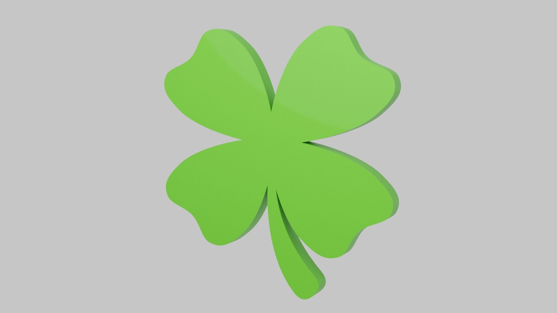 Clover Icon Low-poly 3D model_14
