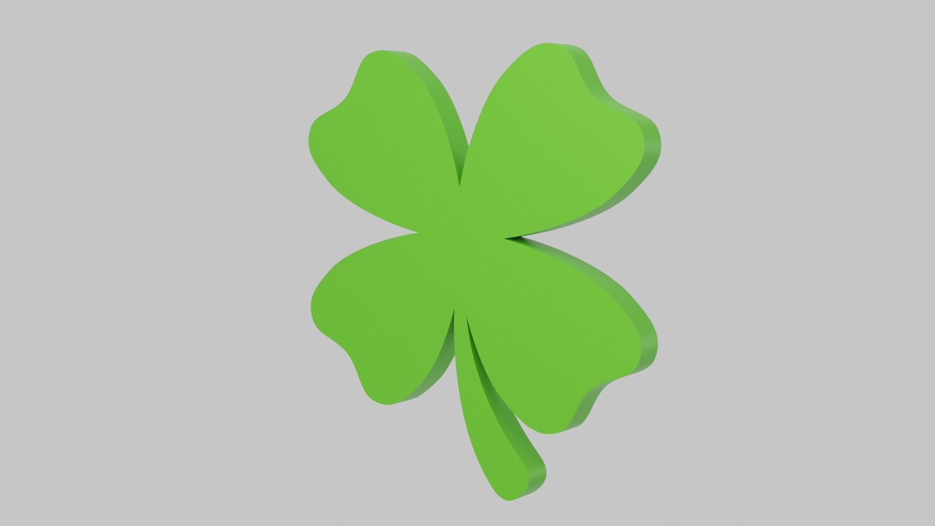 Clover Icon Low-poly 3D model_17