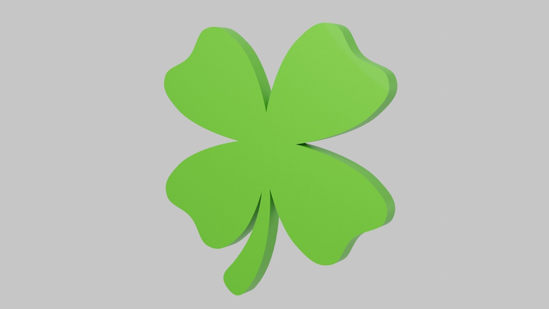 Clover Icon Low-poly 3D model_12