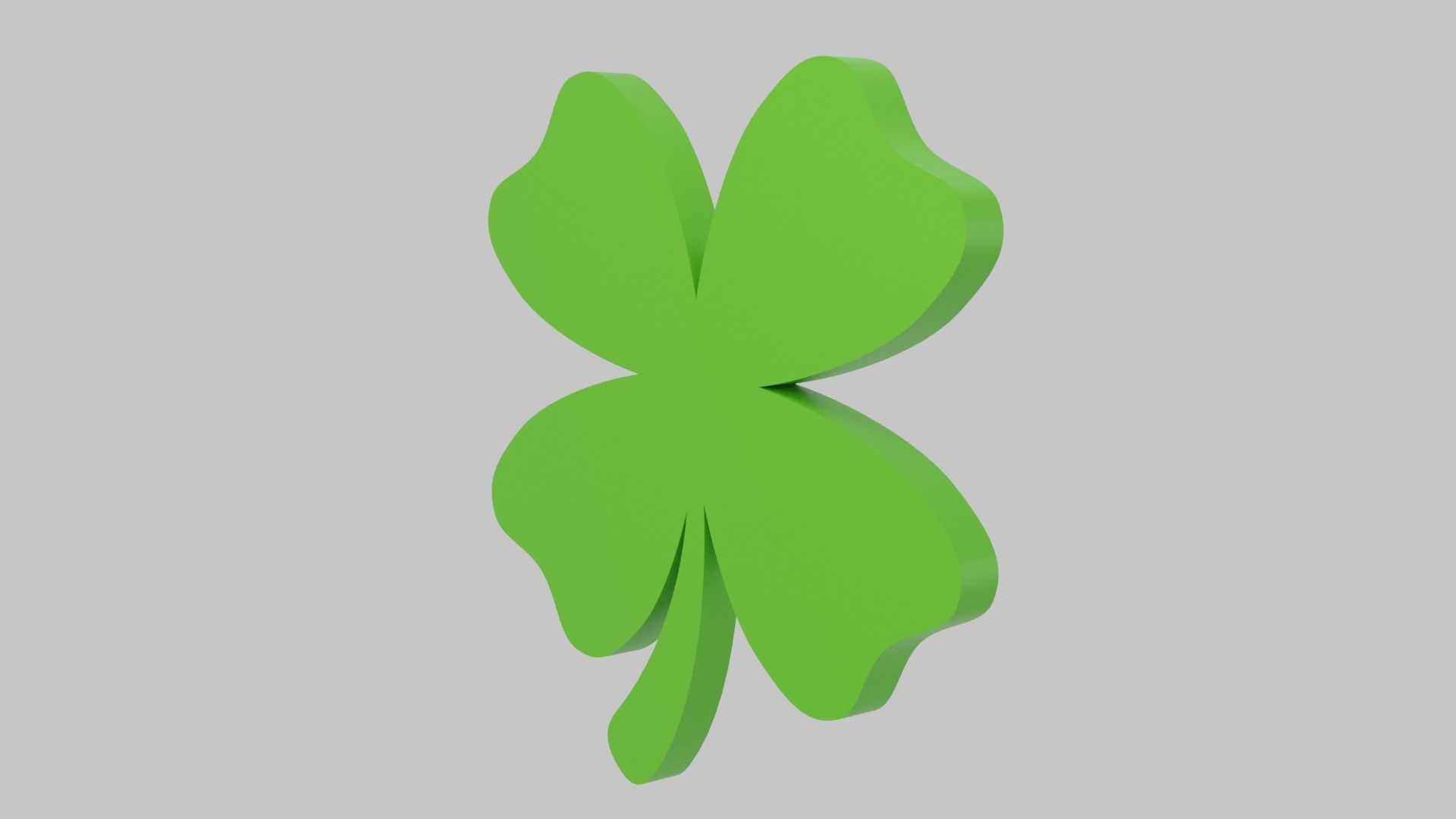 Clover Icon Low-poly 3D model_11