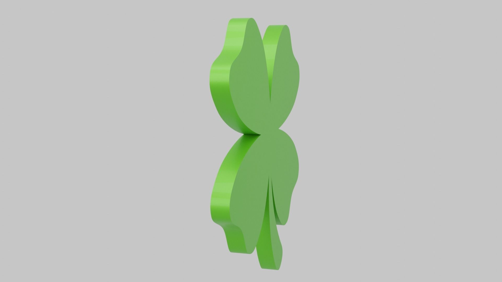 Clover Icon Low-poly 3D model_6