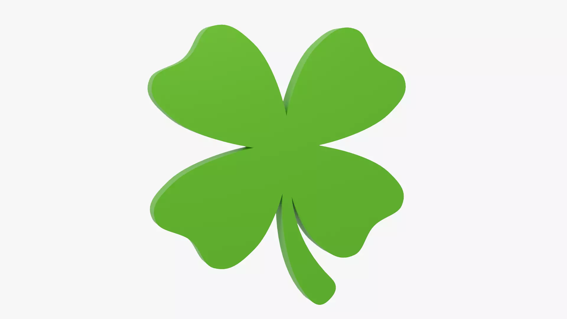 Clover Icon Low-poly 3D model_0