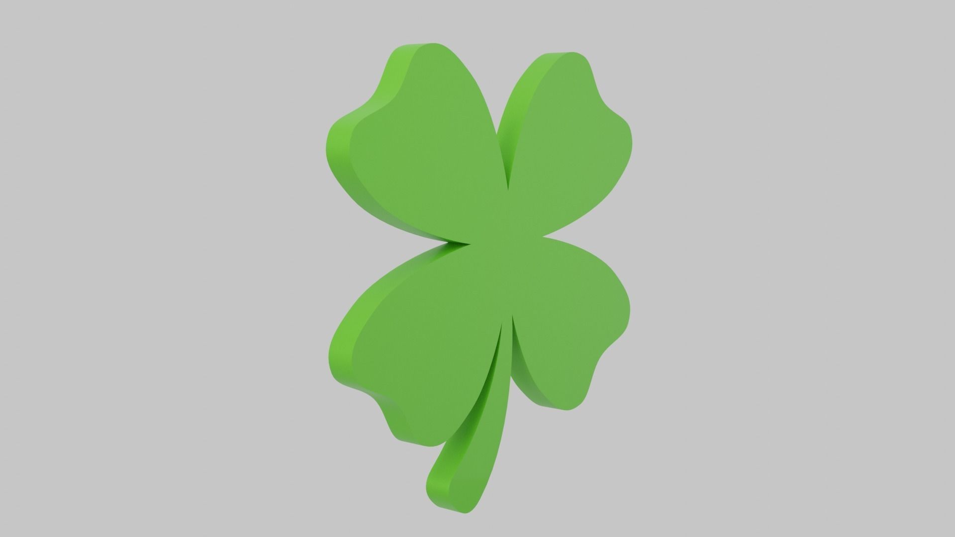 Clover Icon Low-poly 3D model_13