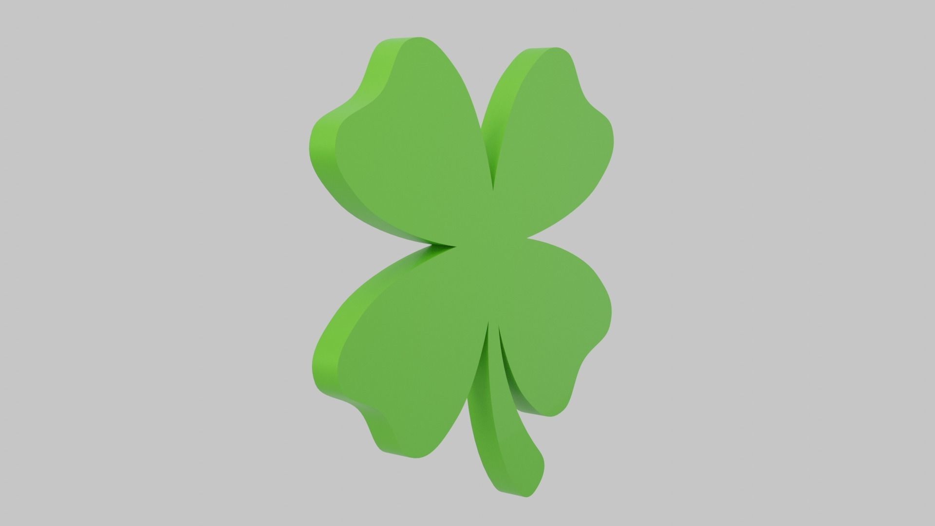 Clover Icon Low-poly 3D model_4