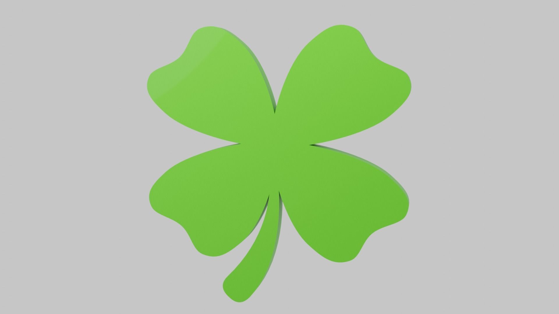 Clover Icon Low-poly 3D model_20