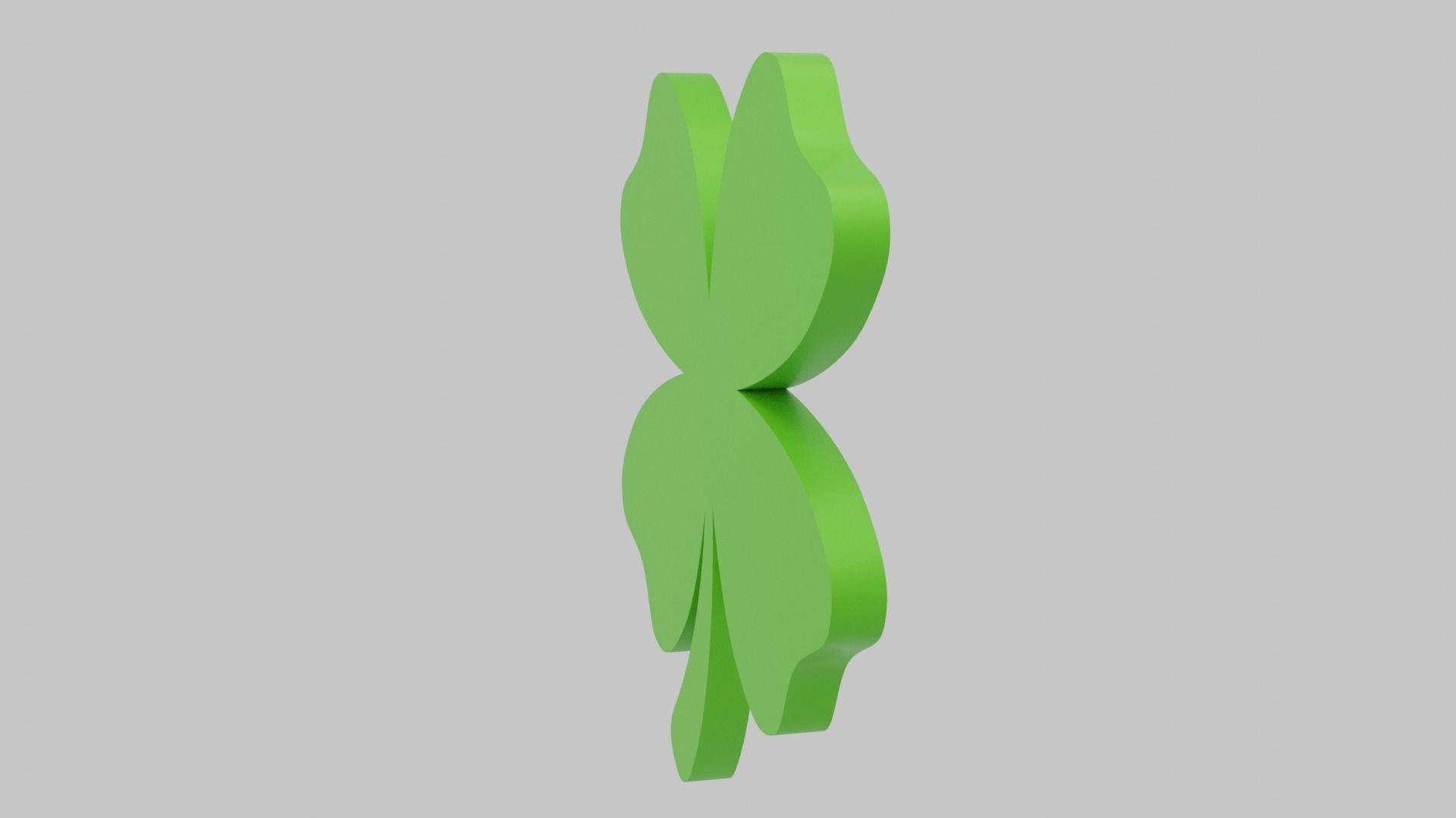 Clover Icon Low-poly 3D model_8