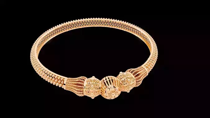 Gold bangles jewlery for woman 3D print model