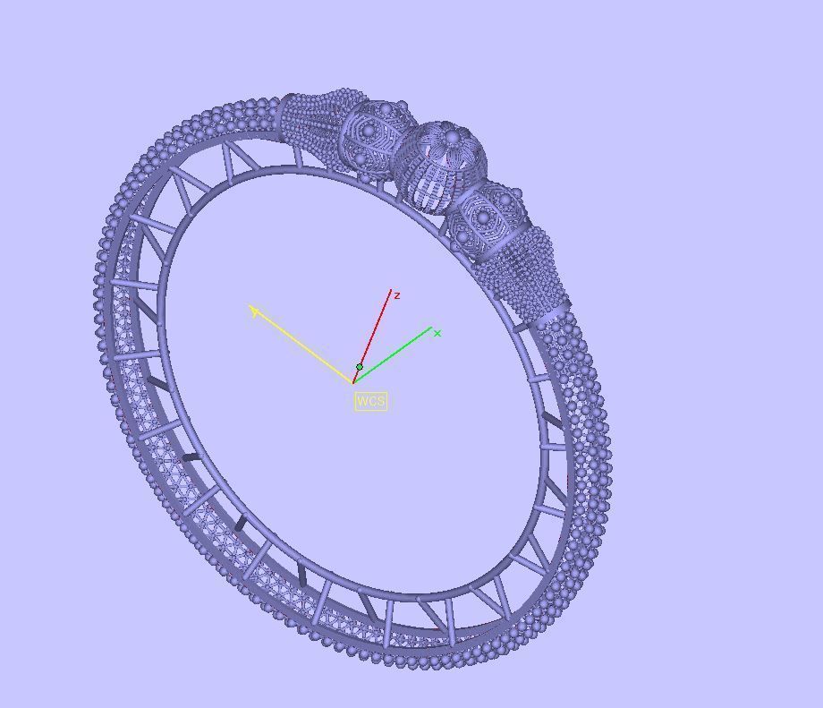Gold bangles jewlery for woman 3D print model_14