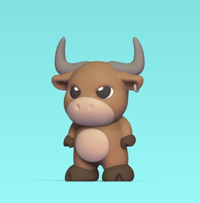 Bull Toy 3D print model_1