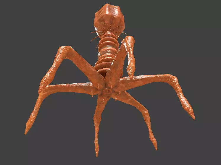 Bacteriophage Virus 3D model_0